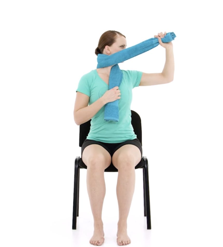 How to perform the Towel Neck Stretch Physitrack